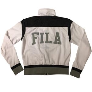 🔥 Fila White Zip Up Track Jacket - Size Small NWT